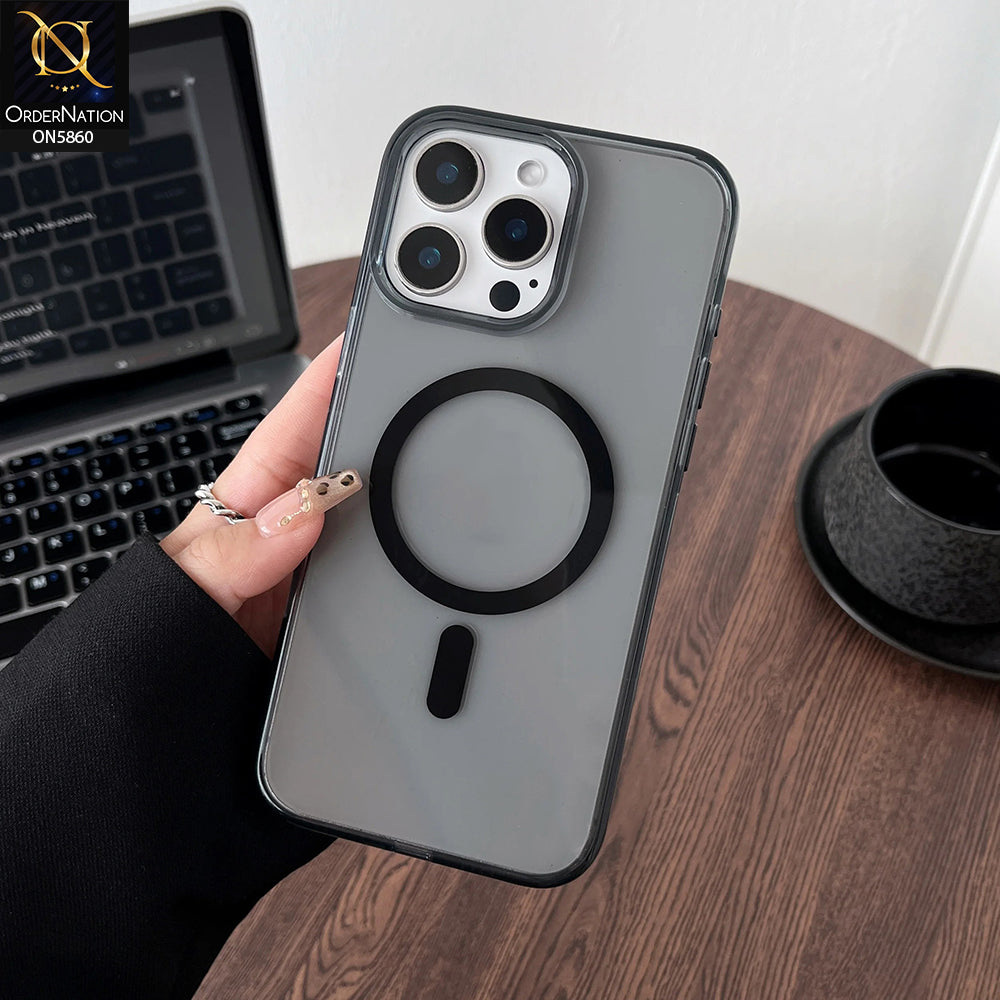 iPhone 16 Pro Max Cover - Black -  New Premium Clear Hard Case With Magsafe Case