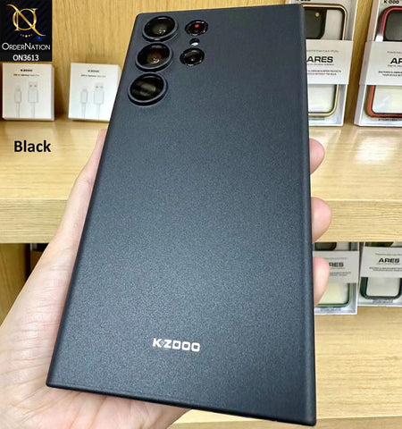 Samsung Galaxy S23 Ultra 5G Cover - Black - All New Stylish KZDOO Air Skin Series Ultra Slim Round Borders High Quality Case