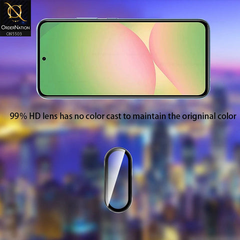 Samsung Galaxy A56 Cover - Black - New Lens Metal Frame Tempered Glass Camera Protector