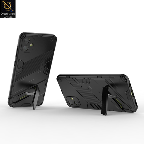 Samsung Galaxy A05 Cover - Black -   New Ultra Punk TPU Shockproof Phone Case with Kickstand And Camera Protection