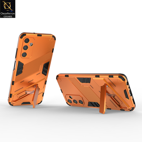 Samsung Galaxy M14 4G Cover - Orange - New Ultra Punk TPU Shockproof Phone Case with Kickstand And Camera Protection