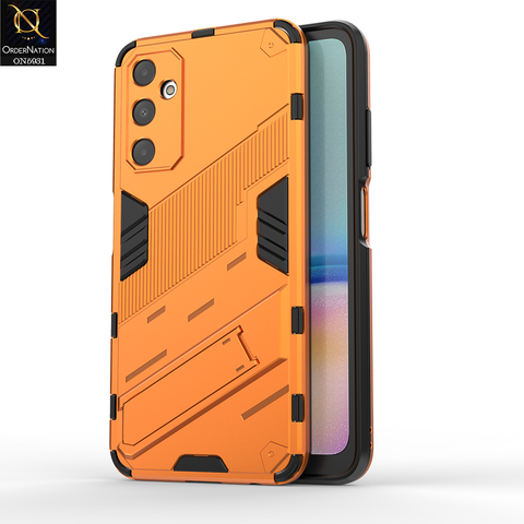 Samsung Galaxy F14 4G Cover - Orange - New Ultra Punk TPU Shockproof Phone Case with Kickstand And Camera Protection
