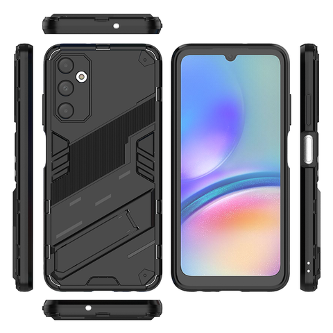 Samsung Galaxy A05s Cover - Black - New Ultra Punk TPU Shockproof Phone Case with Kickstand And Camera Protection