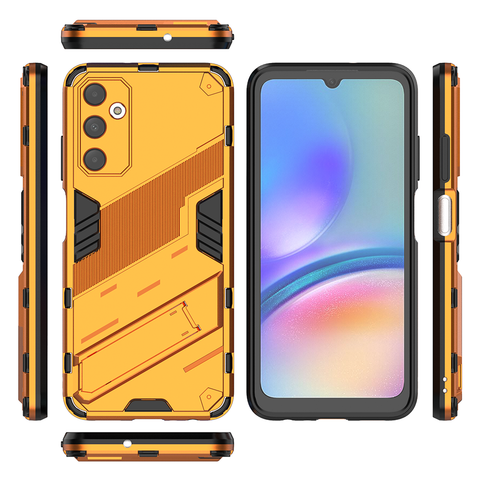 Samsung Galaxy F14 4G Cover - Orange - New Ultra Punk TPU Shockproof Phone Case with Kickstand And Camera Protection