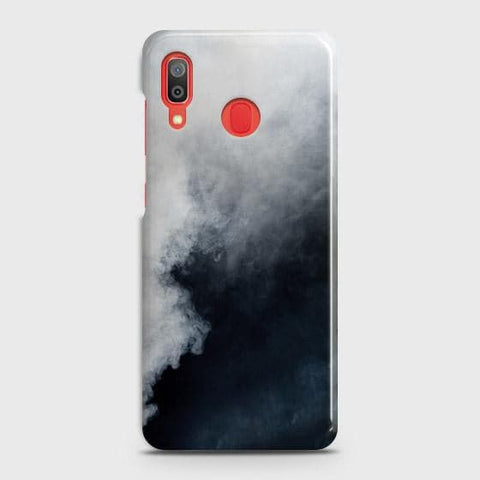 SAMSUNG GALAXY A20 Cover - Matte Finish - Trendy Misty White and Black Marble Printed Hard Case with Life Time Colors Guarantee ( Fast Delivery )