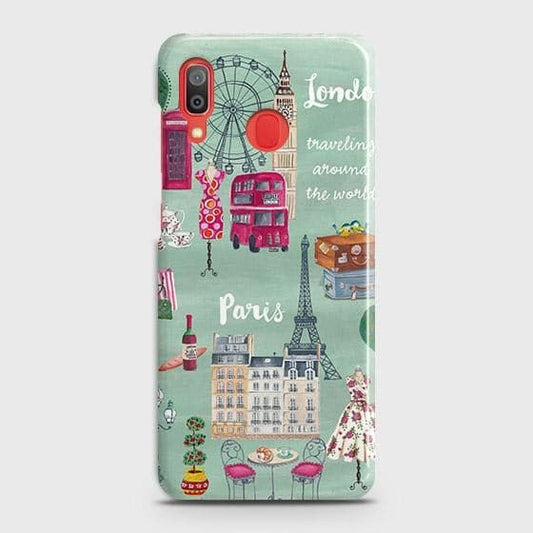 Samsung Galaxy A30 Cover - Matte Finish - London, Paris, New York ModernPrinted Hard Case with Life Time Colors Guarante (Fast Delivery)