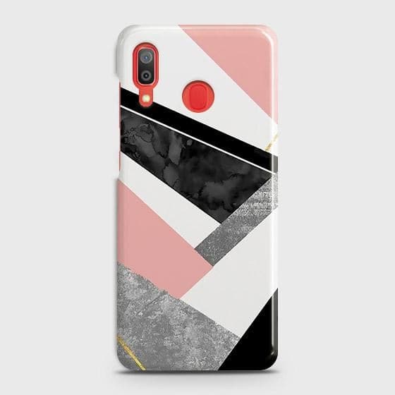 SAMSUNG GALAXY A20 Cover - Matte Finish - Geometric Luxe Marble Trendy Printed Hard Case with Life Time Colors Guarantee b64 ( Fast Delivery )