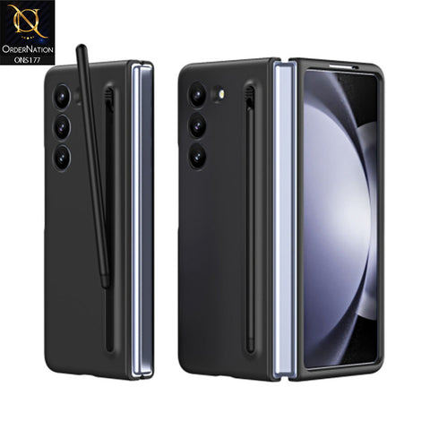 Samsung Galaxy Z Fold 6 5G Cover - Black - Luxury Skinfeel Shockproof Protective Case With Stylus Pen