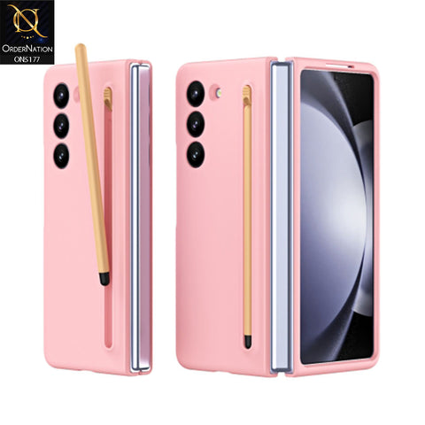 Samsung Galaxy Z Fold 6 5G Cover - Pink - Luxury Skinfeel Shockproof Protective Case With Stylus Pen