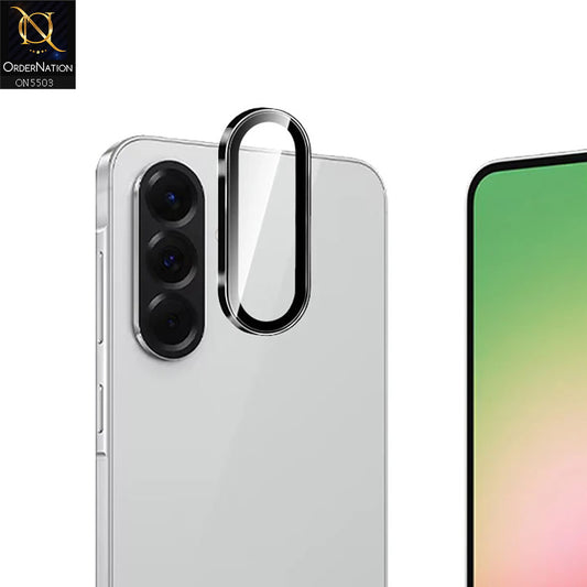 Samsung Galaxy A56 Cover - Black - New Lens Metal Frame Tempered Glass Camera Protector
