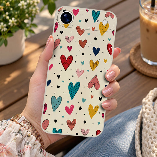 iPhone 17 Air Cover - Off White - D5 - ONation Petal Whismy Series - HQ Liquid Silicone Soft Case