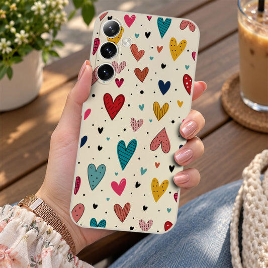 Samsung Galaxy S26 Plus Cover - Off White - D5 - ONation Petal Whismy Series - HQ Liquid Silicone Soft Case