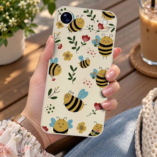 iPhone 17 Air Cover - Off White -D6 - ONation Petal Whismy Series - HQ Liquid Silicone Soft Case