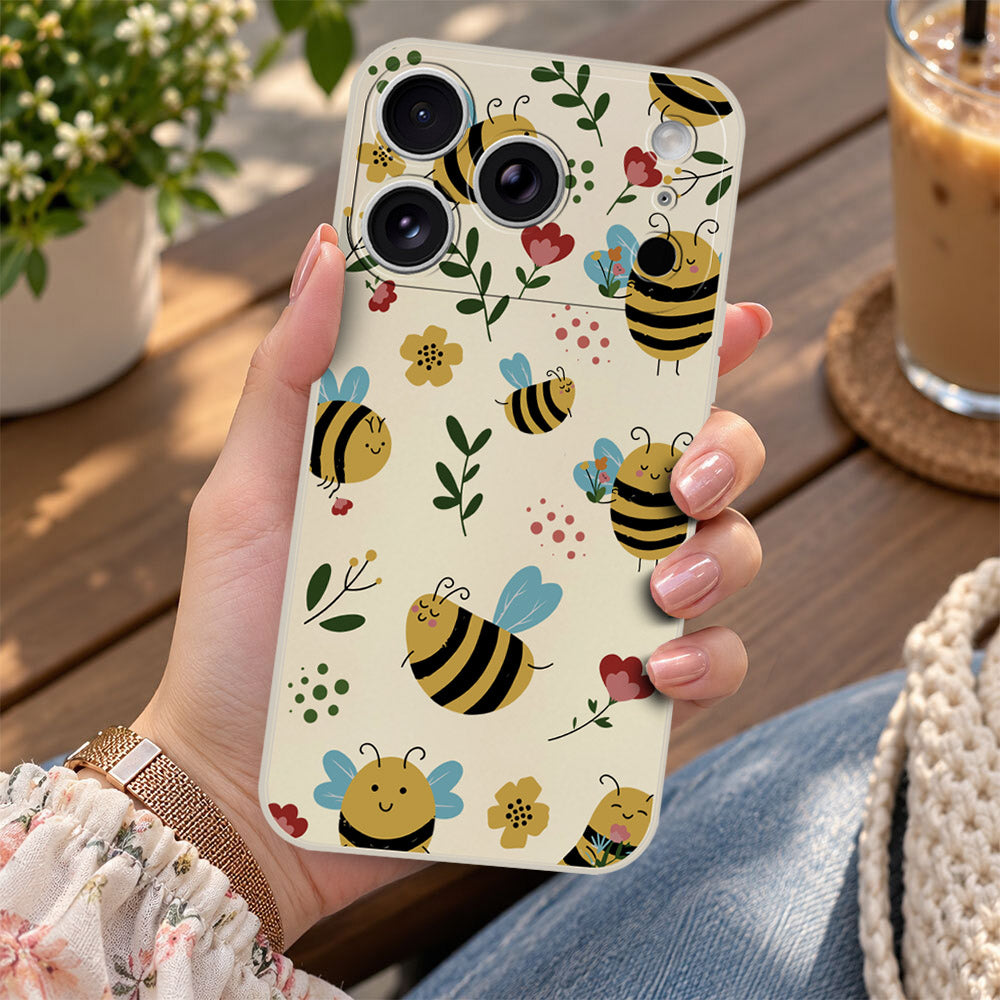 iPhone 17 Pro Cover - Off White -D6 - ONation Petal Whismy Series - HQ Liquid Silicone Soft Case