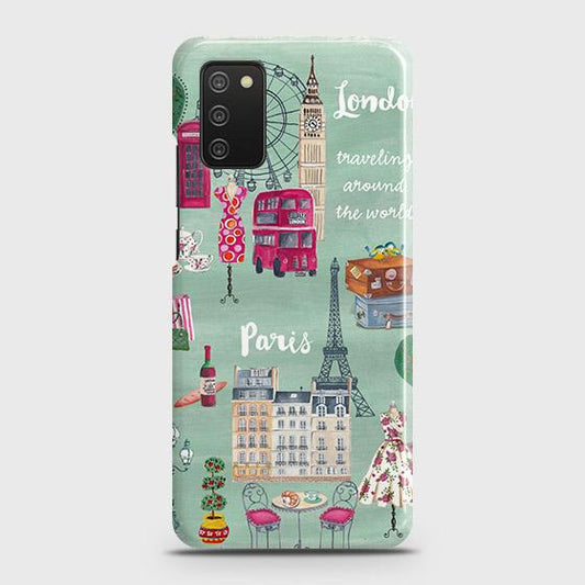 Samsung Galaxy A02s Cover - Matte Finish - London, Paris, New York ModernPrinted Hard Case with L ife Time Colors Guarantee ( Fast Delivery )