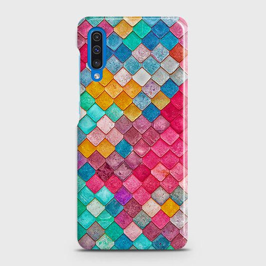 Samsung Galaxy A50 Cover - Chic Colorful Mermaid Printed Hard Case with Life Time Colors Guarantee ( Fast Delivery )