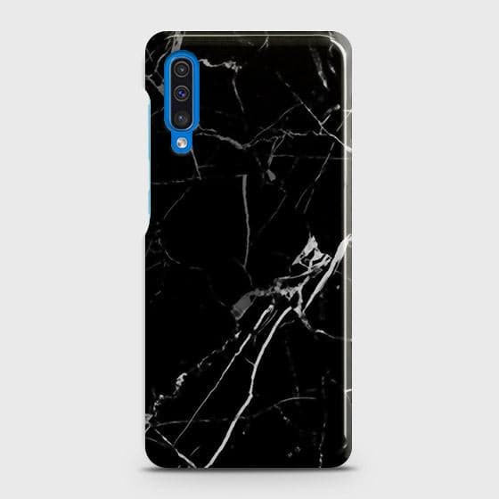 Samsung Galaxy A50s Cover - Black Modern Classic Marble Printed Hard Case with Life Time Colors Guarantee ( Fast Delivery )