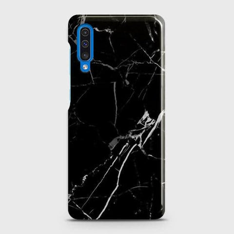 Samsung Galaxy A50s Cover - Black Modern Classic Marble Printed Hard Case with Life Time Colors Guarantee ( Fast Delivery )