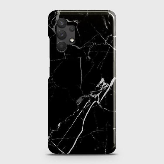 Samsung Galaxy A32 4G Cover - Black Modern Classic Marble Printed Hard Case with Life Time Colors Guarantee (Fast Delivery)
