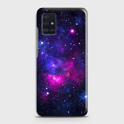 Samsung Galaxy A51 Cover - Dark Galaxy Stars Modern Printed Hard Case with Life Time Colors Guarantee ( Fast Delivery )