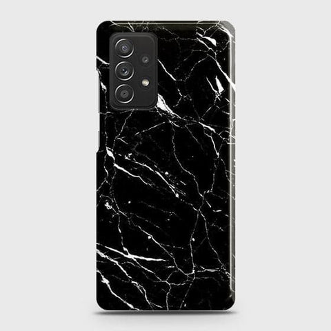Samsung Galaxy A52s Cover - Trendy Black Marble Printed Hard Case with Life Time Colors Guarante ( Fast Delivery )