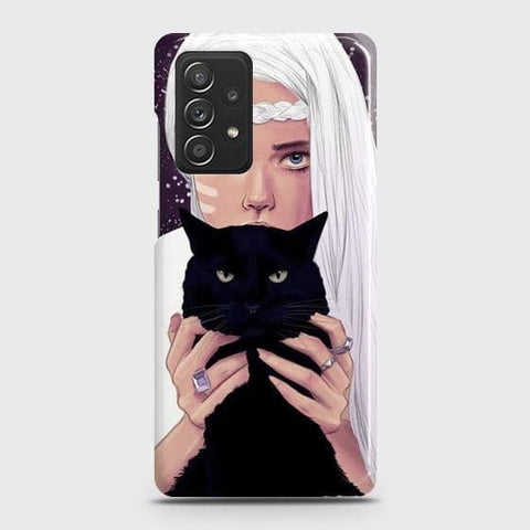 Samsung Galaxy A52s 5G Cover - Trendy Wild Black Cat Printed Hard Case with Life Time Colors Guarantee ( Fast Delivery )