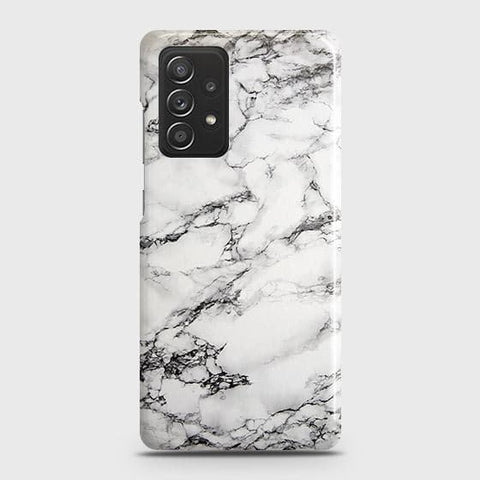 Samsung Galaxy A52 Cover - Matte Finish - Trendy Mysterious White Marble Printed Hard Case with Life Time Colors Guarantee (Fast Delivery)