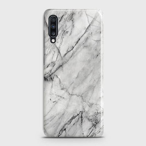 Samsung Galaxy A70s Cover - Matte Finish - Trendy White Marble Printed Hard Case with Life Time Colors Guarantee(B47) ( Fast Delivery )