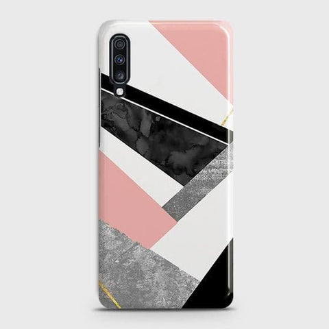 Samsung Galaxy A70s Cover - Matte Finish - Geometric Luxe Marble Trendy Printed Hard Case with Life Time Colors Guarantee (Fast Delivery)
