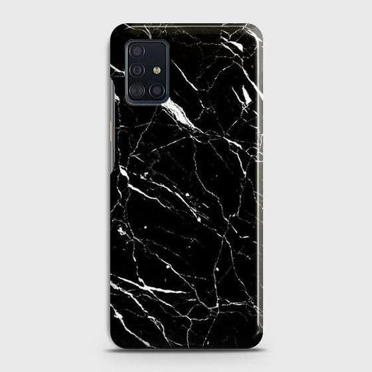 Samsung Galaxy A71 Cover - Trendy Black Marble Printed Hard Case with Life Time Colors Guarantee b-71 ( Fast Delivery )