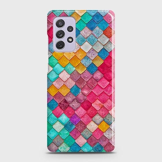 Samsung Galaxy A72 Cover - Chic Colorful Mermaid Printed Hard Case with Life Time Colors Guarantee ( Fast Delivery )