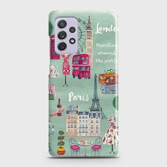 Samsung Galaxy A72 Cover - Matte Finish - London, Paris, New York ModernPrinted Hard Case with Life Time Colors Guarantee (Fast Delivery)