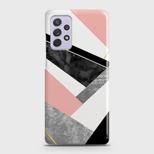 Samsung Galaxy A72 Cover - Matte Finish - Geometric Luxe Marble Trendy Printed Hard Case with Life Time Colors Guarantee (Fast Delivery)