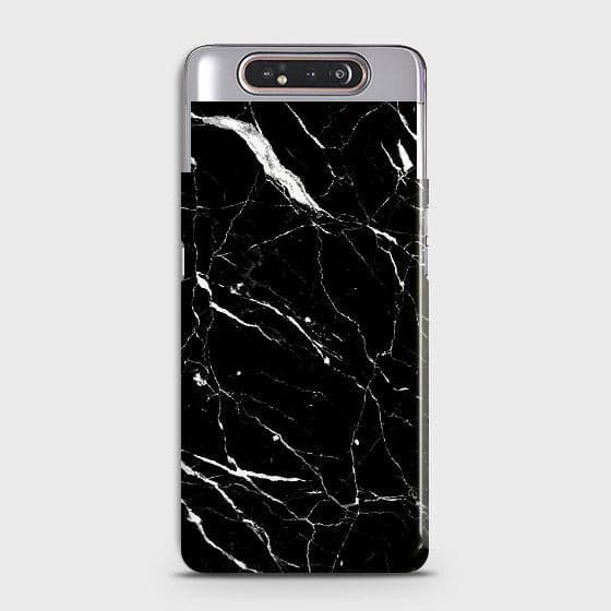 Samsung Galaxy A80 Cover - Trendy Black Marble Printed Hard Case with Life Time Colors Guarantee B(36)1B(37)1 ( Fast Delivery )