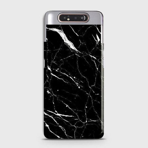 Samsung Galaxy A80 Cover - Trendy Black Marble Printed Hard Case with Life Time Colors Guarantee B(36)1B(37)1 ( Fast Delivery )