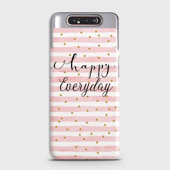 Samsung Galaxy A80 Cover - Trendy Happy Everyday Printed Hard Case with Life Time Colors Guarantee (Fast Delivery)