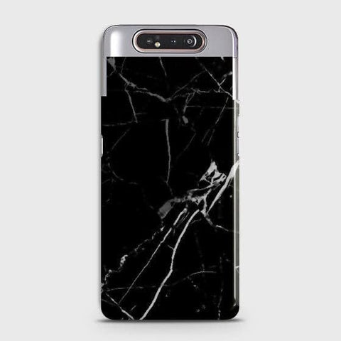 Samsung Galaxy A90 5G Cover - Black Modern Classic Marble Printed Hard Case with Life Time Colors Guarantee (Fast Delivery)