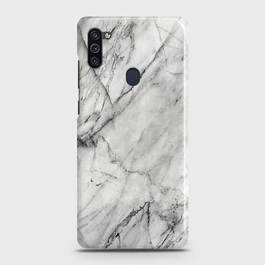 Samsung Galaxy M11 Cover - Matte Finish - Trendy White Floor Marble Printed Hard Case with Life Time Colors Guarantee - D2 B75 ( Fast Delivery )