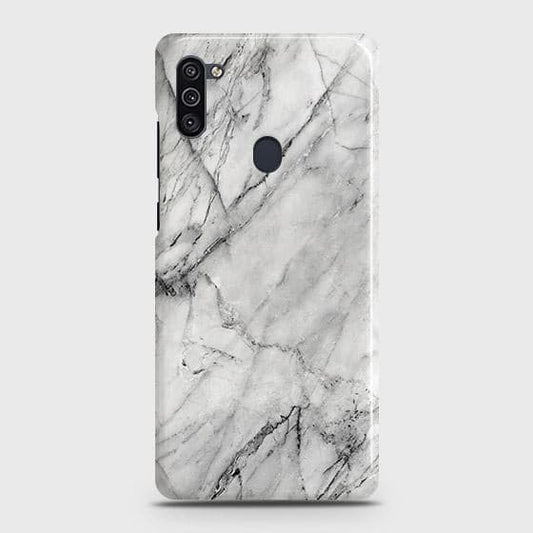 Samsung Galaxy A11 Cover - Matte Finish - Trendy White Floor Marble Printed Hard Case with Life Time Colors Guarantee - D2 B75 ( Fast Delivery )