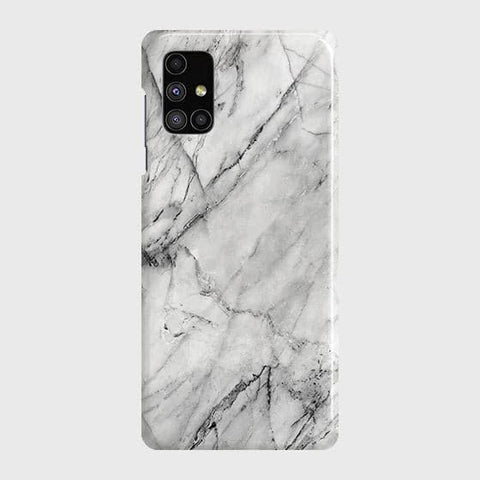 Samsung Galaxy M51 Cover - Matte Finish - Trendy White Marble Printed Hard Case with Life Time Colors Guarantee b64 ( Fast Delivery )