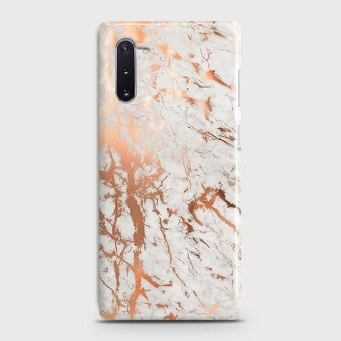 Samsung Galaxy Note 10 Cover - In Chic Rose Gold Chrome Style Printed Hard Case with Life Time Colors Guarantee b59 ( Fast Delivery )