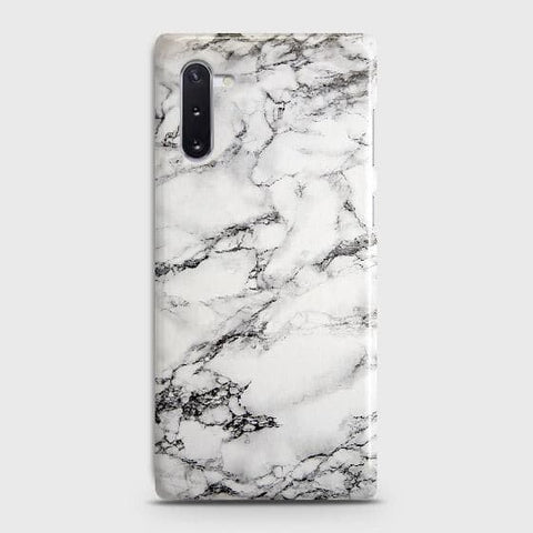Samsung Galaxy Note 10 Cover - Matte Finish - Trendy Mysterious White Marble Printed Hard Case with Life Time Colors Guarantee ( Fast Delivery )
