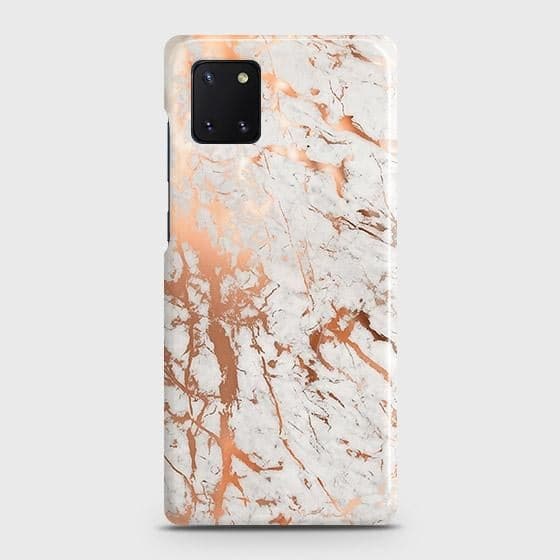 Samsung Galaxy Note 10 Lite Cover - In Chic Rose Gold Chrome Style Printed Hard Case with Life Time Colors Guarantee ( Fast Delivery )
