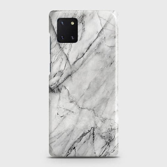 Samsung Galaxy A81 Cover - Matte Finish - Trendy White Floor Marble Printed Hard Case with Life Time Colors Guarantee - D2 ( Fast Delivery )