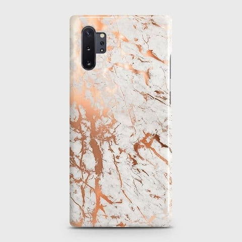 Samsung Galaxy Note 10 Plus Cover - In Chic Rose Gold Chrome Style Printed Hard Case with Life Time Colors Guarantee ( Fast Delivery )