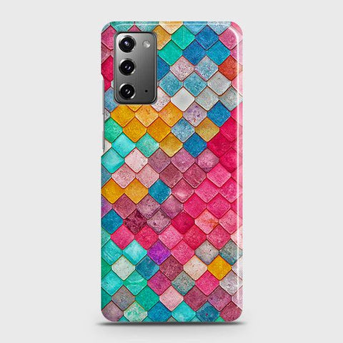 Samsung Galaxy Note 20 Cover - Chic Colorful Mermaid Printed Hard Case with Life Time Colors Guarantee ( Fast Delivery )