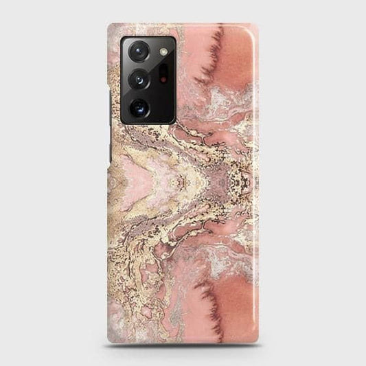 Samsung Galaxy Note 20 Ultra Cover - Trendy Chic Rose Gold Marble Printed Hard Case with Life Time Colors Guarante ( Fast Delivery)