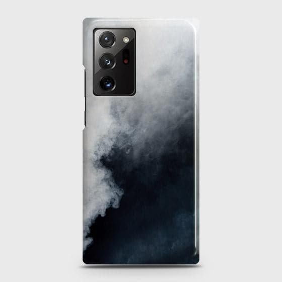 Samsung Galaxy Note 20 Ultra Cover - Matte Finish - Trendy Misty White and Black Marble Printed Hard Case with Life Time Colors Guarantee ( Fast Delivery )