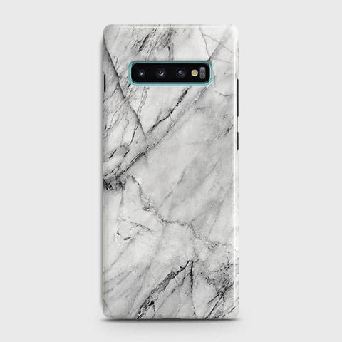 Samsung Galaxy S10 Cover - Matte Finish - Trendy White Floor Marble Printed Hard Case with Life Time Colors Guarante ( Fast Delivery )
