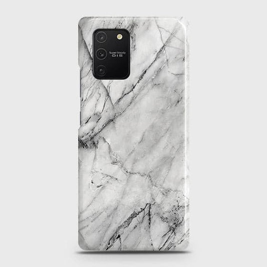 Samsung Galaxy A91 Cover - Matte Finish - Trendy White Marble Printed Hard Case with Life Time Colors Guarantee ( Fast Delivery )